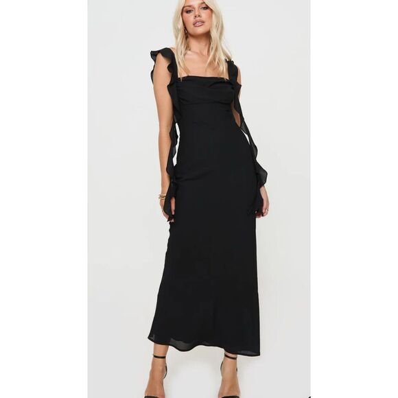 Princess Polly LANAI MAXI DRESS BLACK Size 4 Nwot - Picture 10 of 10